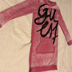 Guess Pink Tie-Dye Sweatshirt Dress